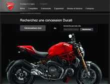 Tablet Screenshot of concessions.ducati.fr